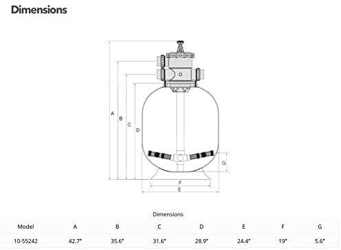 Aquamoto EcoPixel 24" Fiberglass Pool Filter with 2" Valve