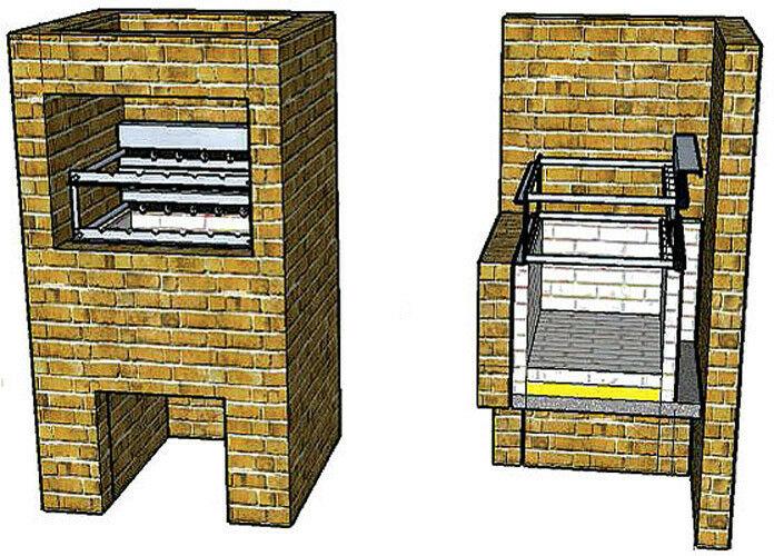 Brazilian BBQ Charcoal Grill - 07 Skewers - Rotisserie System - Oca-Brazil