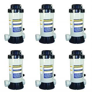 87502 in-Line Above Ground Swimming Pool Automatic Chlorine Feeder 6 Pack