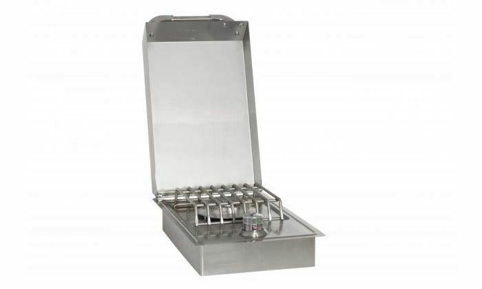 Bull 60008 Stainless Steel Single Side Burner L.P. Propane, drop-in installation