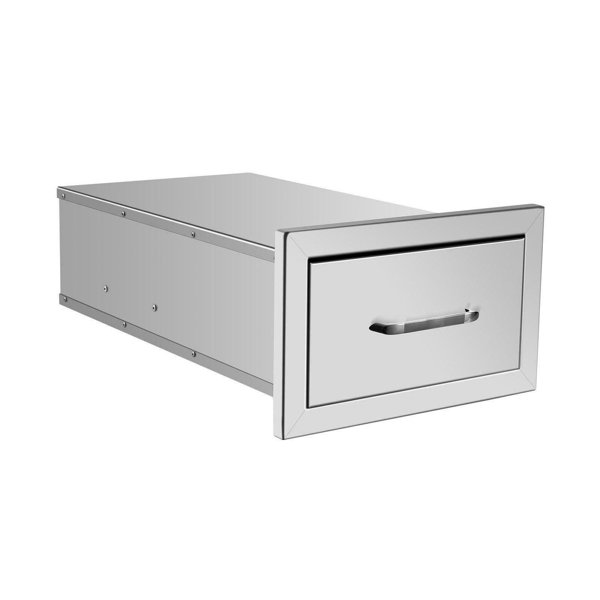 17" Triple Outdoor Kitchen BBQ Island Components Stainless Steel Access Drawer