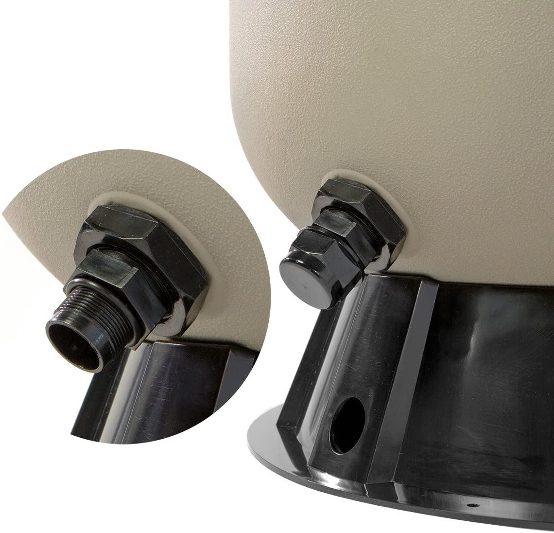 24" Above Inground Swimming Pool Sand Filter System 7-Way Multi-Port Valve Pool Filter up to 29,400 Gallons with Stand
