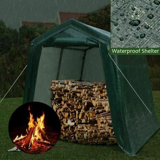 Durable 7' x 12' Outdoor Carport Patio Storage Shelter Shed Car Canopy