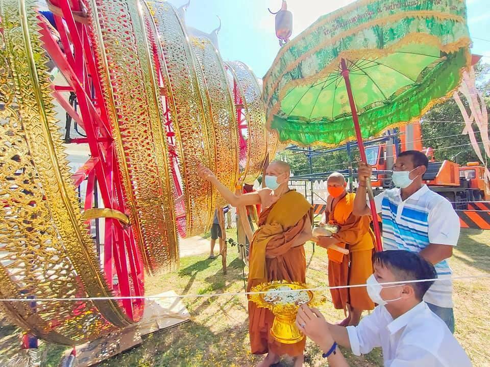 Buddhist Hindu Chatra Parosol Umbrella over Divine Royalty, #02027, many sizes