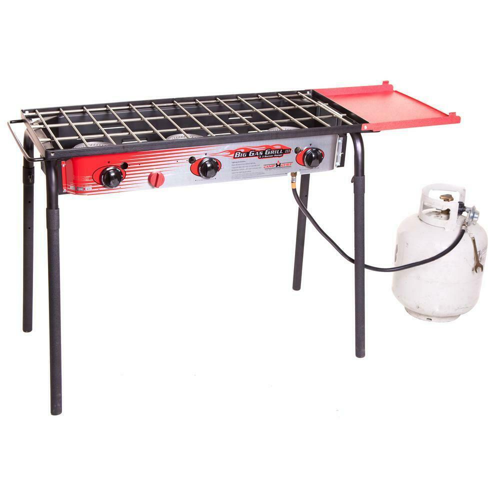 Camp Chef Portable Gas Grill Black Painted Steel Cast Iron