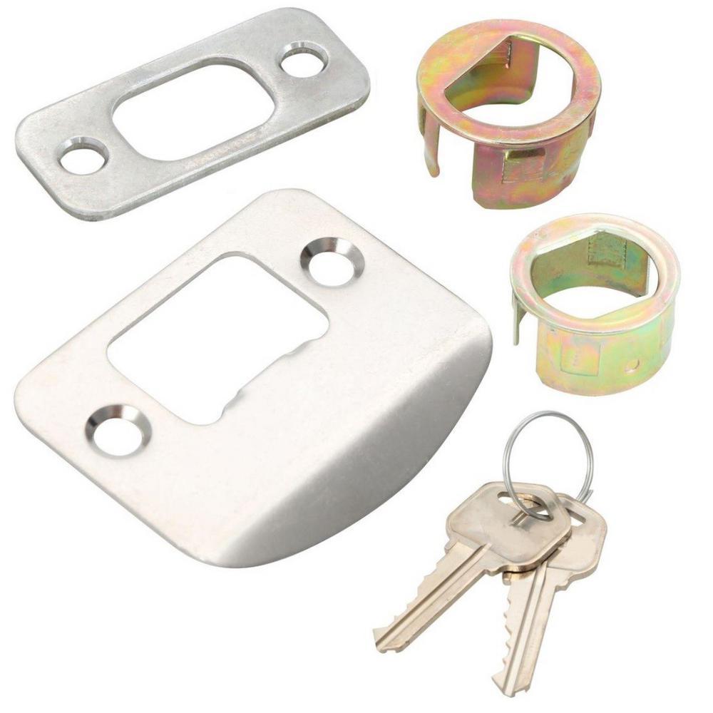 Castle Satin Nickel Electronic Touchpad Single Cylinder Deadbolt with Hartford Knob Combo Pack