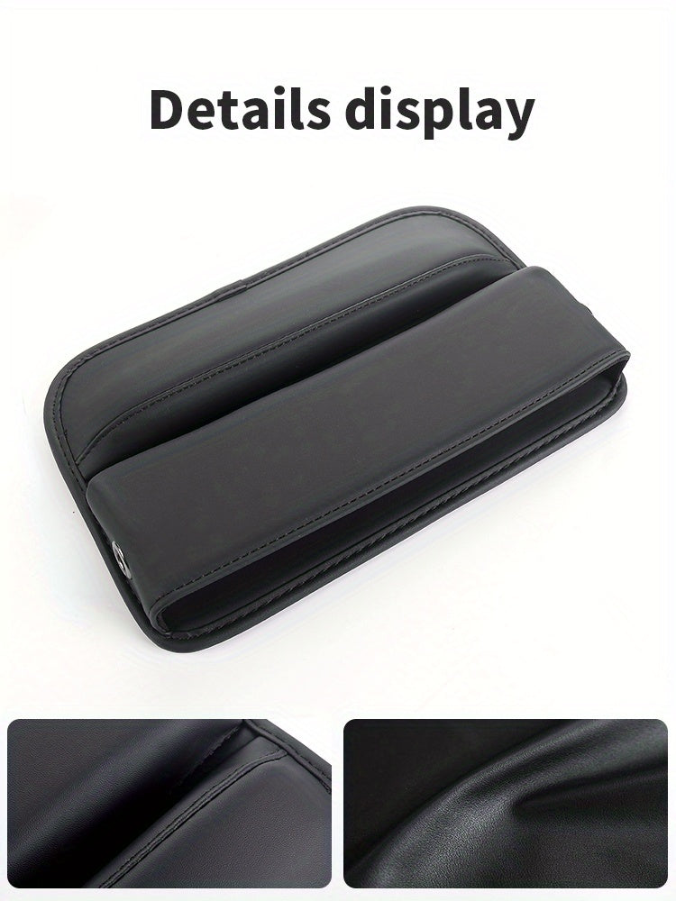 Upgrade Your Car with a PU Leather Seat Gap Manager - Keep Your Belongings Secure & Organized!