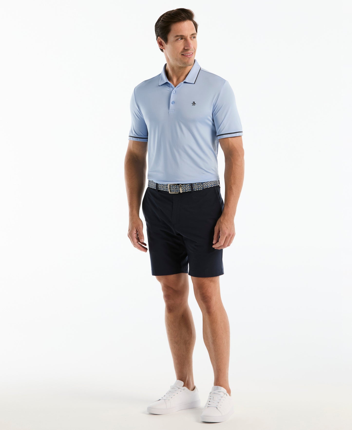 Contrast Tipping Solid Golf Polo
