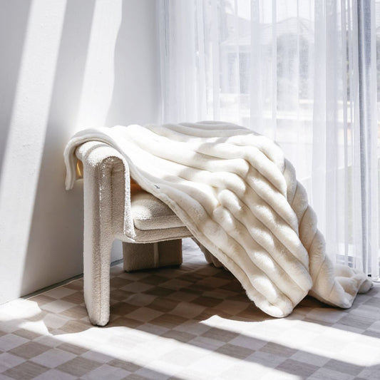 Ribbed Splash Blanket- Cloud