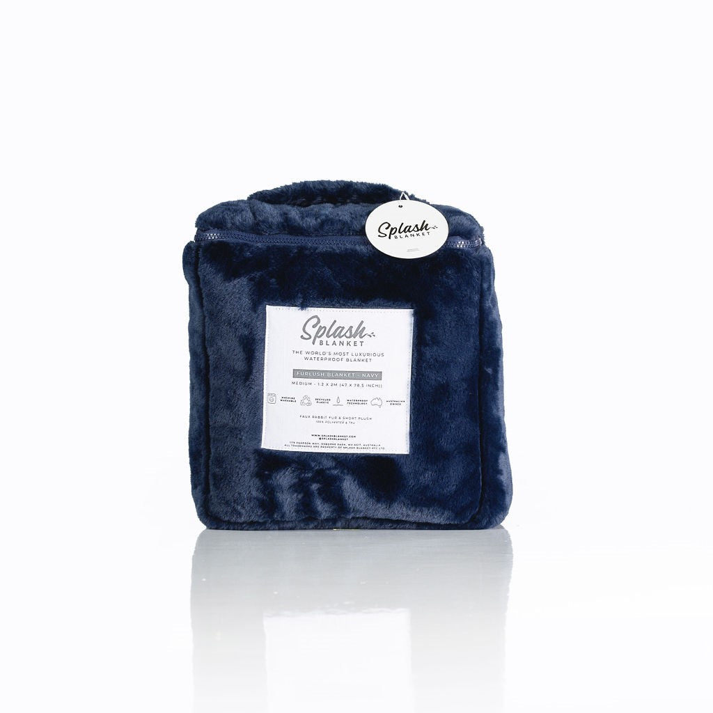 Furlush Waterproof Squirt Blanket - Navy