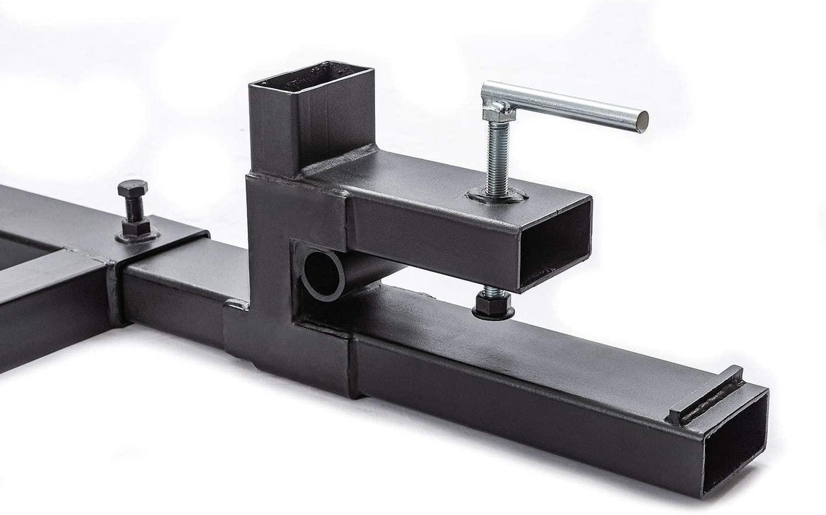 Clamp on Pallet Forks w/Adjustable Stabilizer Bar -60" 2000lbs Max- Pallet Forks Clamp On for Tractor Bucket (60inch Total Length)