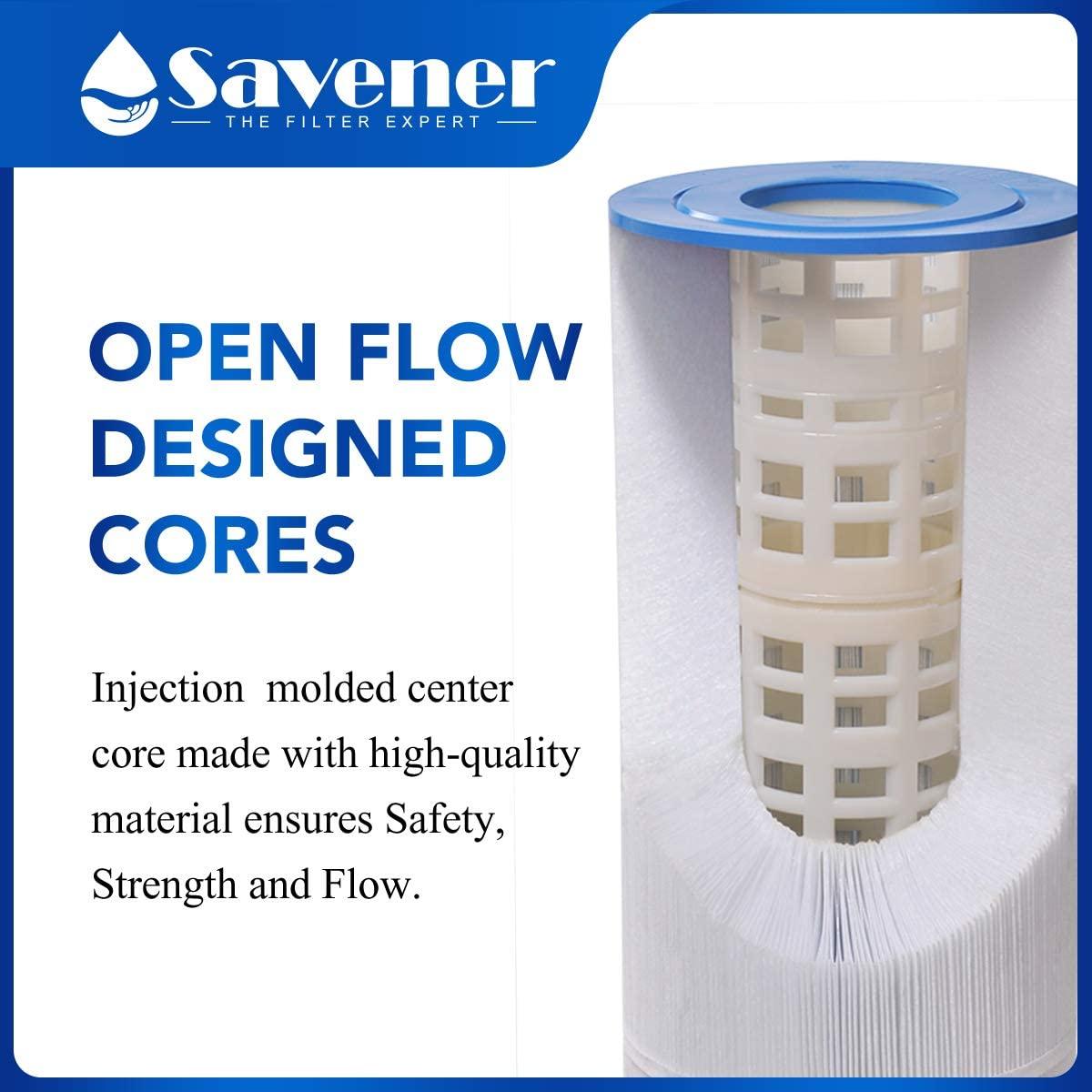 Savener SV-7495 Swimming Pool Replacement Filter Cartridge Replaces for Unicel-7495 125Sq.ft FC-1296 PA126 Hayward CX1260RE 4 Pack