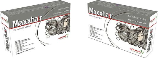 10 Boxes - Maxxhair Help for Hair Strong, Enhances The Health of The Hair - Thuốc Mọc Tóc Maxx Hair