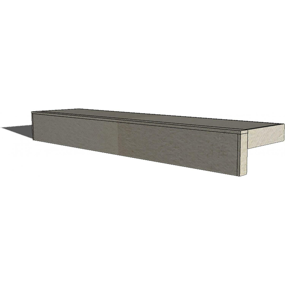 Universal 60-Inch Ready To Finish Overhang Raised Bar And Backsplash