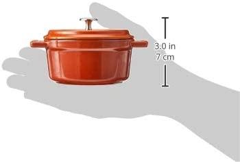 Staub Cast Iron 0.25-qt Mini Round Cocotte - Burnt Orange, Made in France