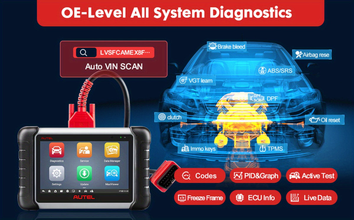 Autel MaxiCOM MK808Z: Android 11 Scan Tool With 28+ Services & 2023 Upgrades - All System Diagnostics!