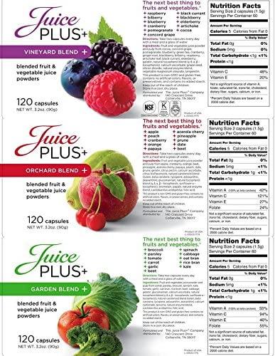 Juice Plus+® 4 Month Supply - Garden, Orchard and Vineyard Blend - 6 Bottles of 120 Capsules