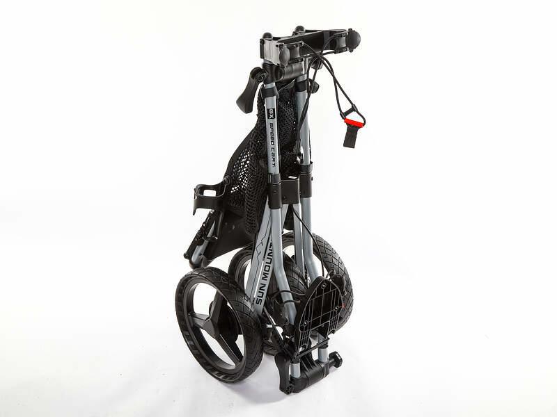 New Sun Mountain Speed Cart GX Push and Pull Cart Silver/Silver. 3 Wheel Trolley