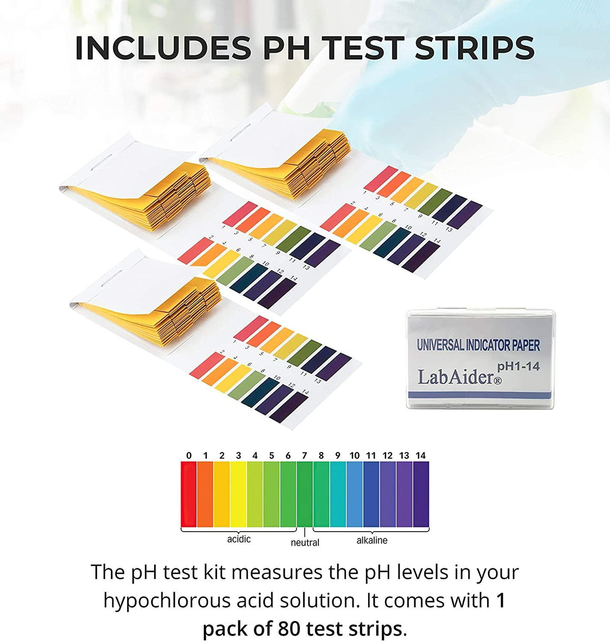 ControlOMatic NatureChlorMax Electrolyzed Water System Generate Hypochlorous Acid HOCl Cleaner with ph 1-14 Test Paper Litmus Strips Tester
