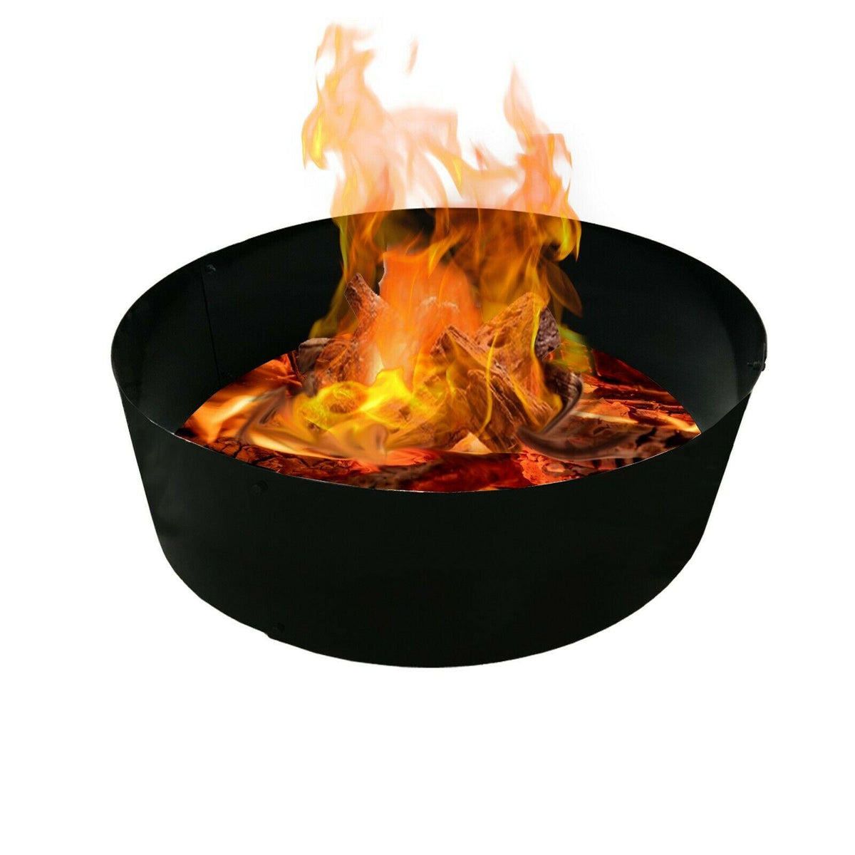 2mm thick Steel Campfire Fire Ring Solid - Power coated - Lar60 d x 12