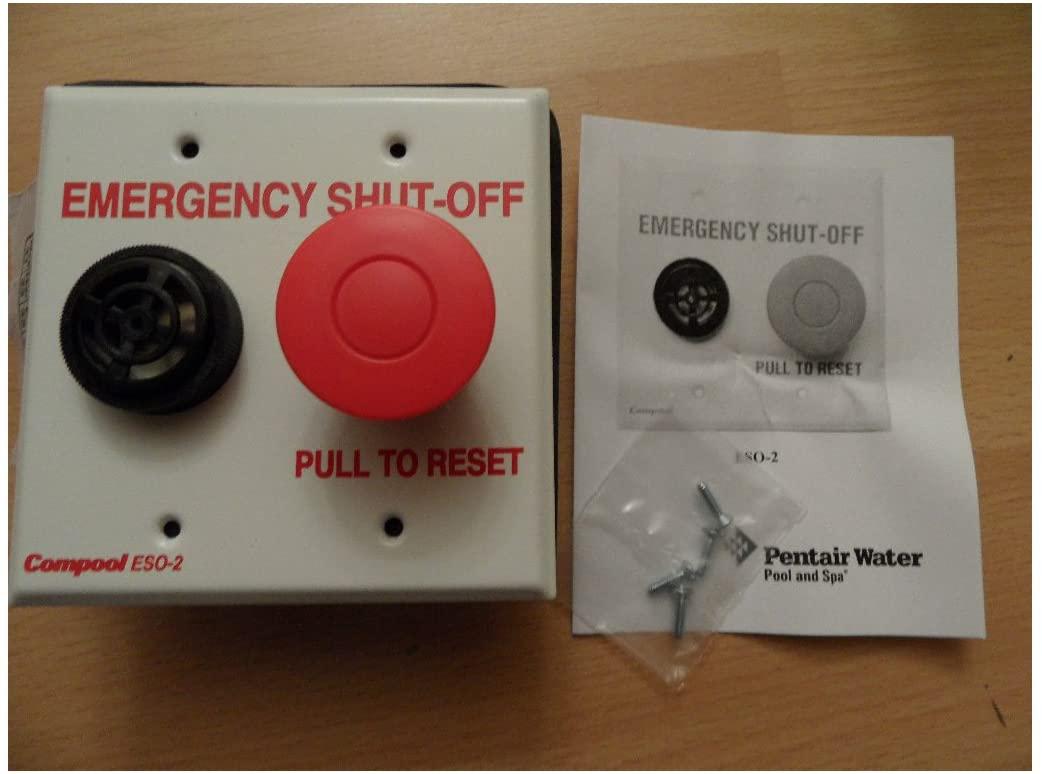 Pentair ESO2 Double Gang Plate Shut-Off Switch with Alarm Replacement ComPool Poll and Spa Control System