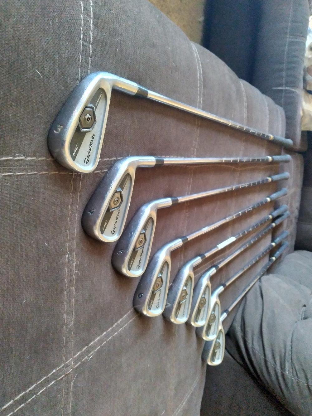 Used Men's TaylorMade Right Handed 2011 Tour Preferred MC Iron Set Stiff Flex Steel Shaft