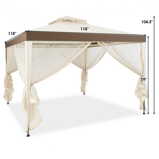Canopy and Garden Structures Gazebo with Netting for