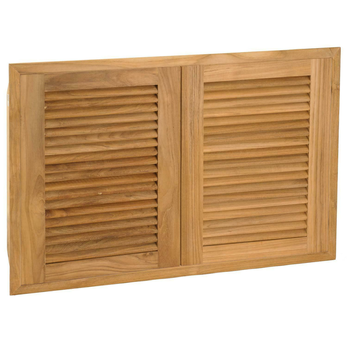 Pacific Teak Louver 34-Inch Teak Wood Double Access Door