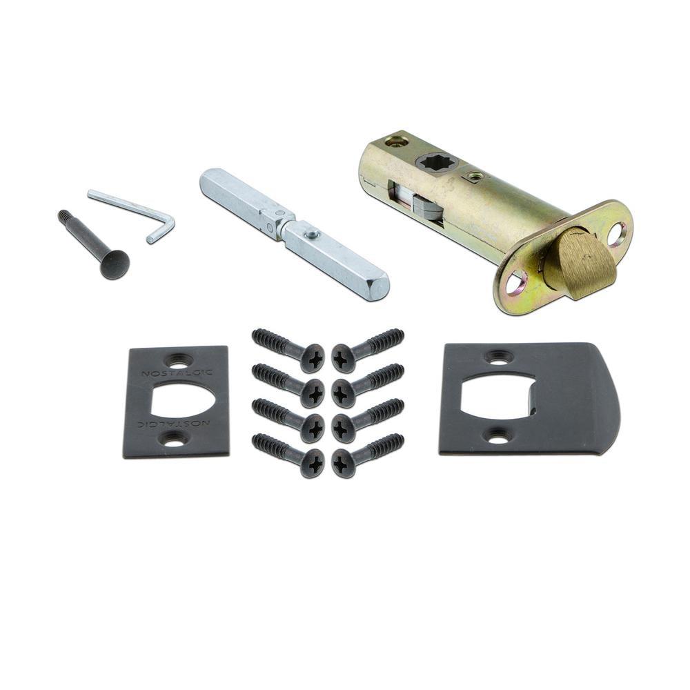 York Plate with Keyhole 2-3/8 in. Backset Oil-Rubbed Bronze Privacy Bed/Bath Waldorf Door Knob