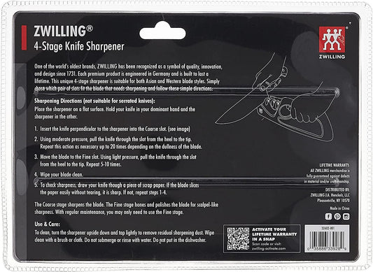 ZWILLING J.A. Henckels 4-Stage Pull Through Knife Sharpener