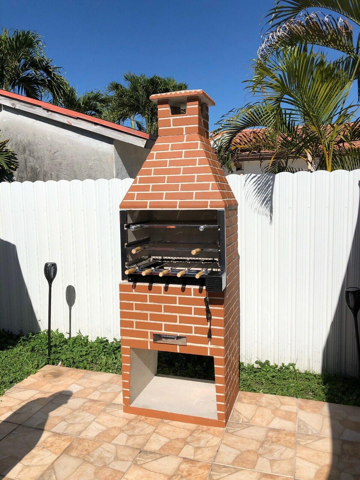 Brazilian Rotisserie BBQ Grill 5 Skewers Right Churrasqueira Giragrill Direito