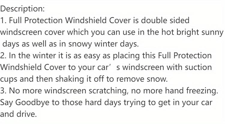 1pc Keep Your Car Protected From Snow And Sun With Our Foldable Windshield Cover!
