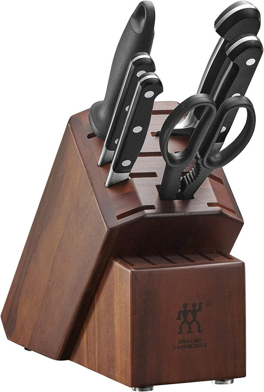 ZWILLING J.A. Henckels ZWILLING Pro 7-pc Knife Block Set, Black/Stainless Steel