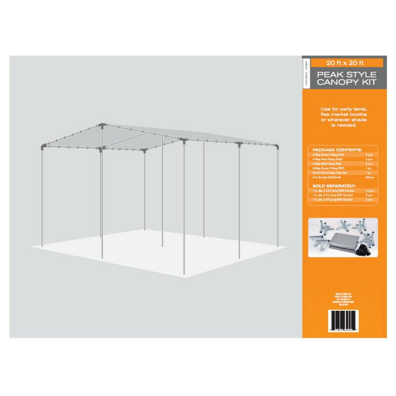 AHC 7500044 20 x 20 ft. Heavy Duty Carport Canopy Tarp Silver