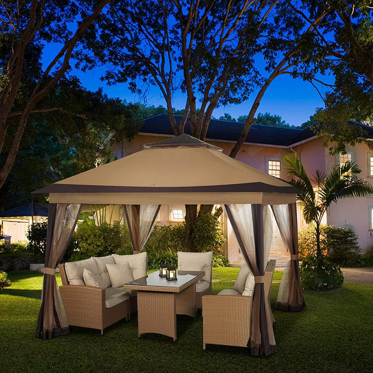 Pamapic 11x11 Outdoor Pop up Gazebo for Patios Canopy for