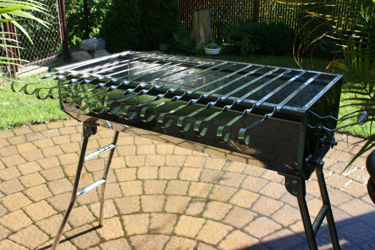 STAINLESS STEEL CHARCOAL GRILL MANGAL SHISH KABAB KABOB BBQ BARBECUE SHASHLIK