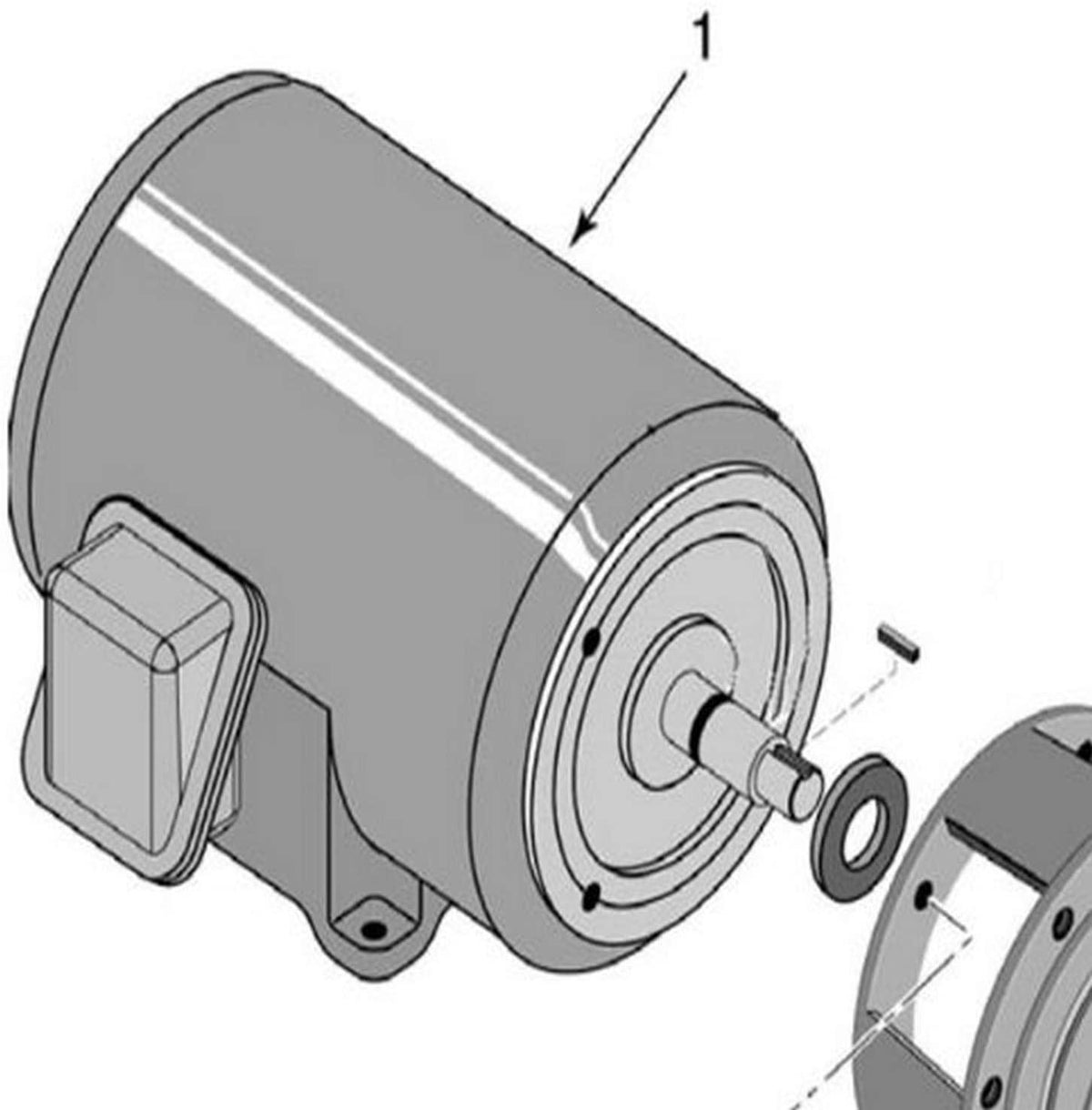 Pentair C218-180M 3-Phase Marathon Motor Replacement Pool and Spa Pump, 5 HP, 3600-RPM