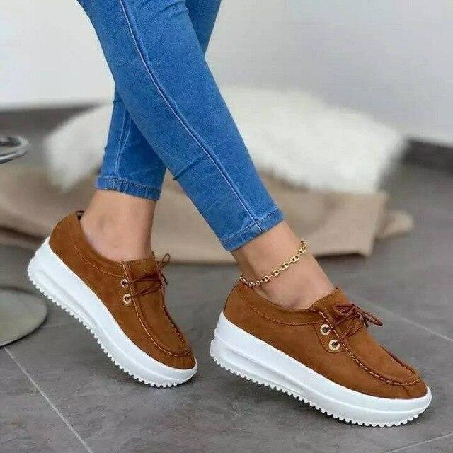 New Canvas Lace-up Women Sport Sneakers