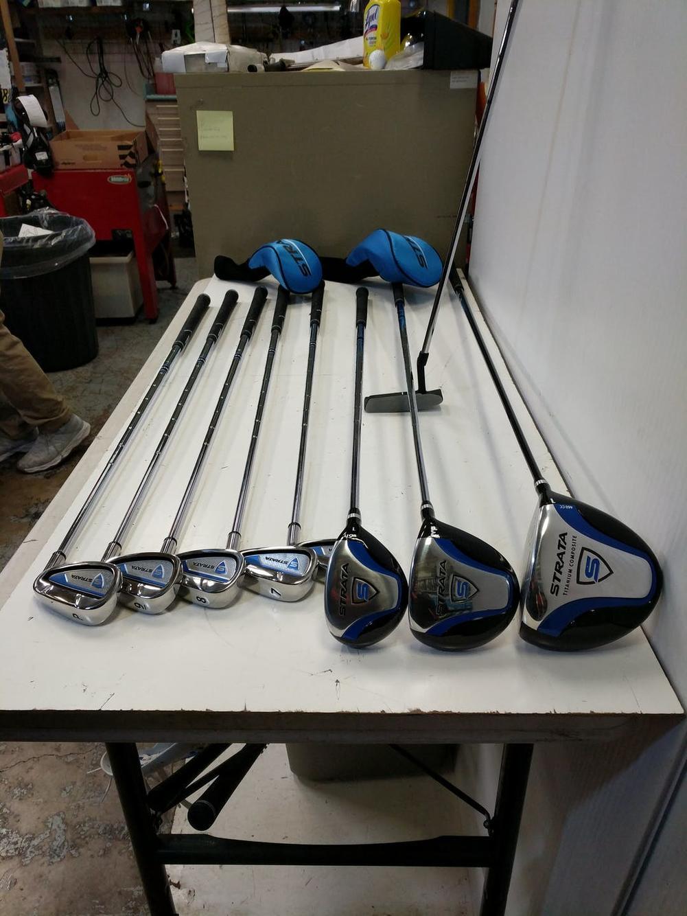Used St Strata 10 Peice Set 10 Piece Steel Regular Golf Club Sets Mens