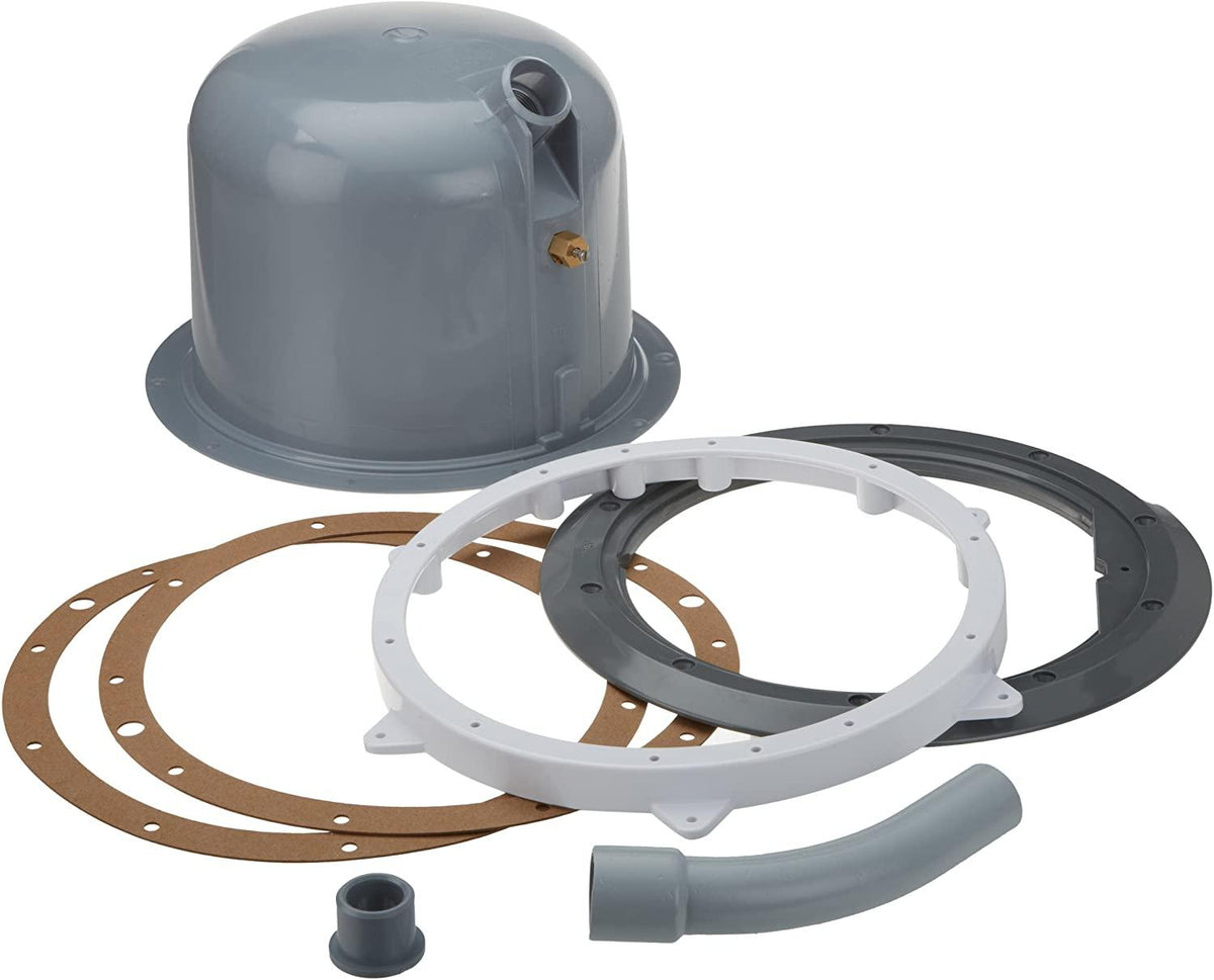 Hayward SP0607UDGR Dark Gray Large Duraniche Fixture Housing with Fitting Kit for Hayward Vinyl/Fiberglass Pool Lights