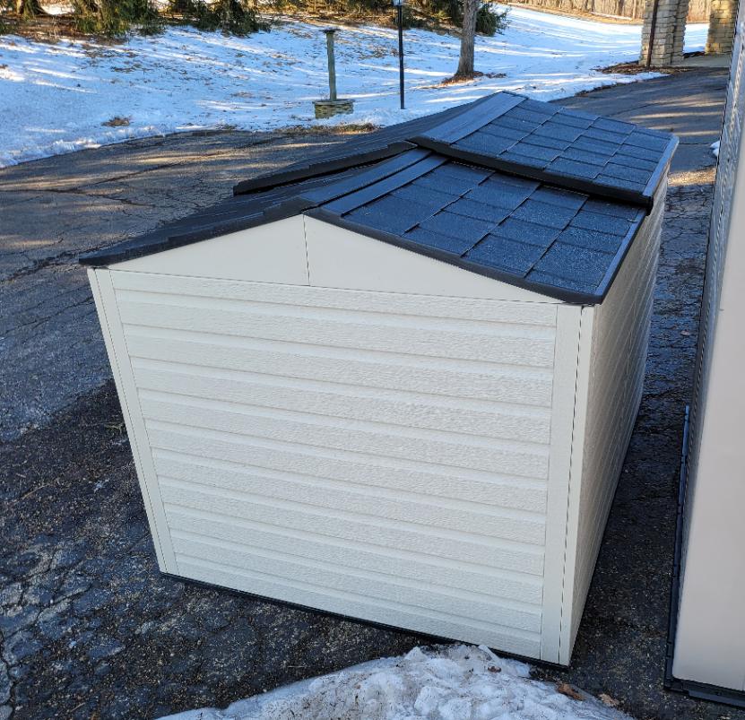 Rubbermaid Slide-Lid Resin Weather Resistant Outdoor Storage Shed, 6 x 3.75 feet