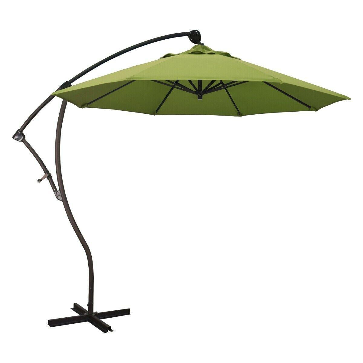 Bayside Series 9 ft. Crank Lift Aluminium Cantilever Umbrella, Kiwi Olefin
