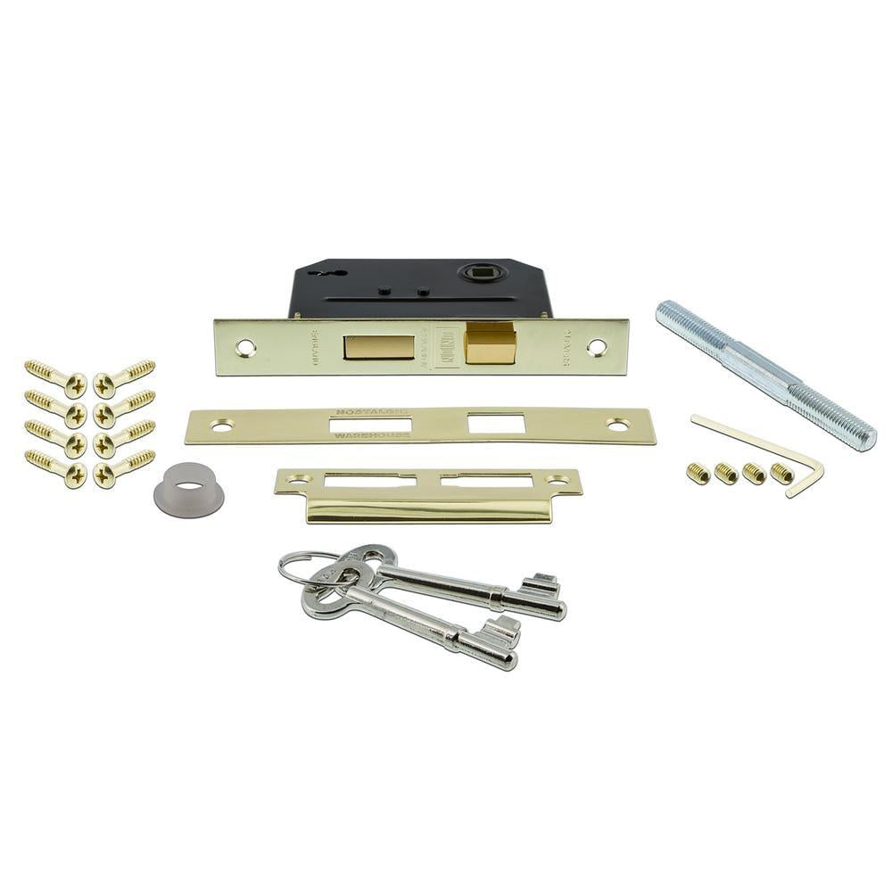 York Plate Interior Mortise Crystal Glass Door Knob in Unlacquered Brass
