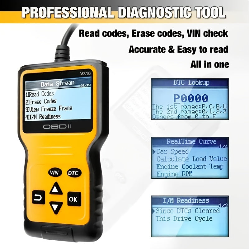 Car OBD2 Scanner, Code Reader Engine Fault Code Reader Scanner Diagnostic Scan Tool For All OBD II Protocol Cars Since 1996