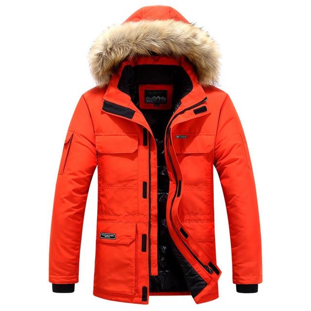 Mid-Long Winter Men Casual Windbreaker Jacket