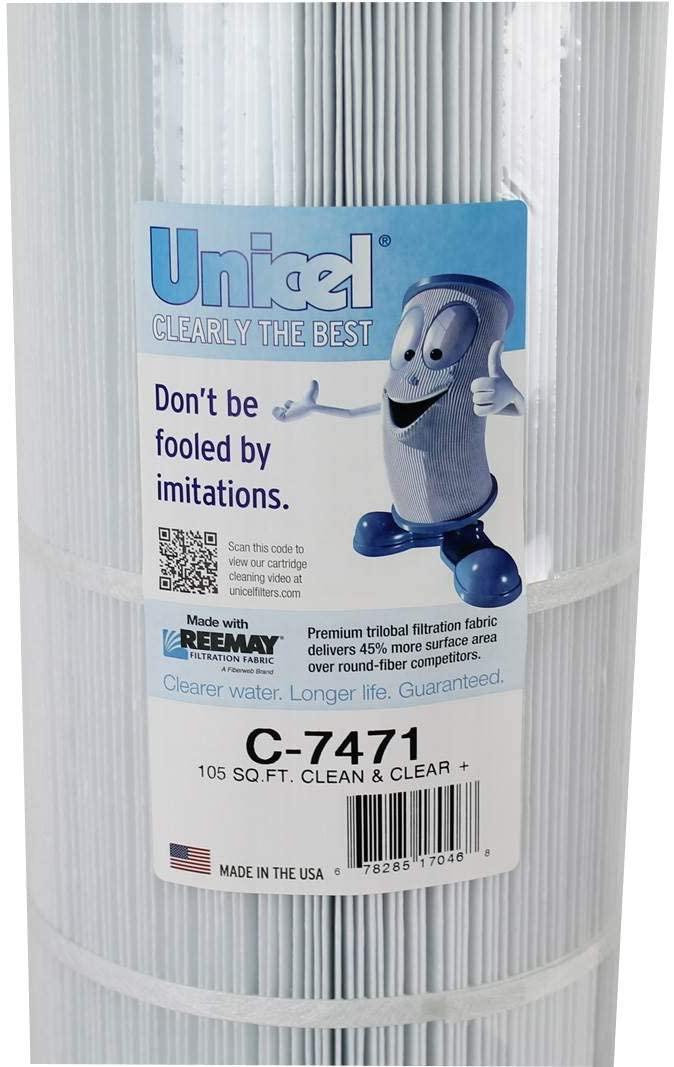 Unicel C7471 Clean & Clear Swimming Pool Replacement Filter Cartridge (4 Pack) - Replaces C-7471, PCC105, and FC-1977