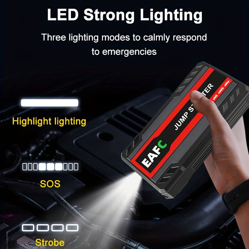 Portable Multi Function Emergency Booster Car Emergency Mobile Power Battery Charger 12V Car Jump Starter Gasoline Diesel Car Starter Upgrade