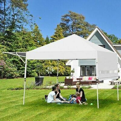 17 Feet x 10 Feet Foldable Pop Up Canopy with Adjustable Instant Sun Shelter-Wh