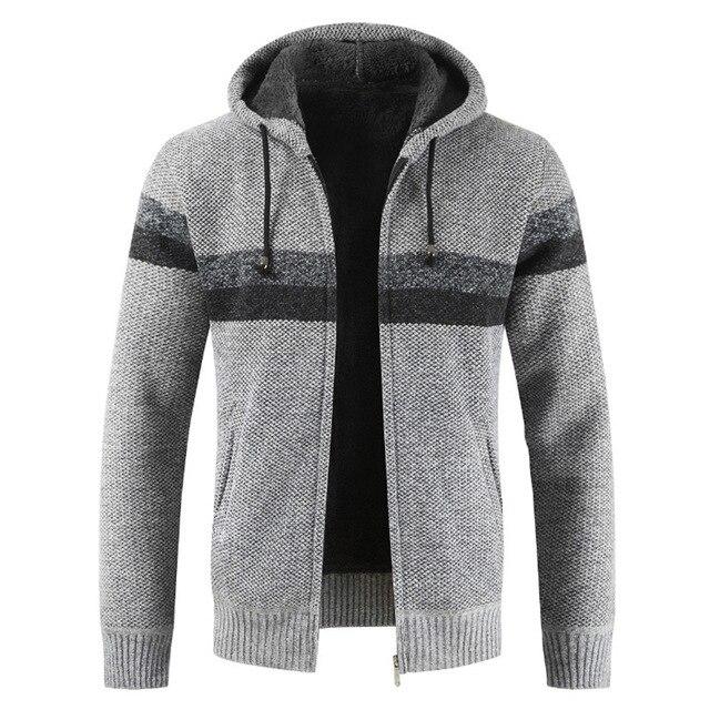 Winter Thick Warm Hooded Cardigan Sweater Coat