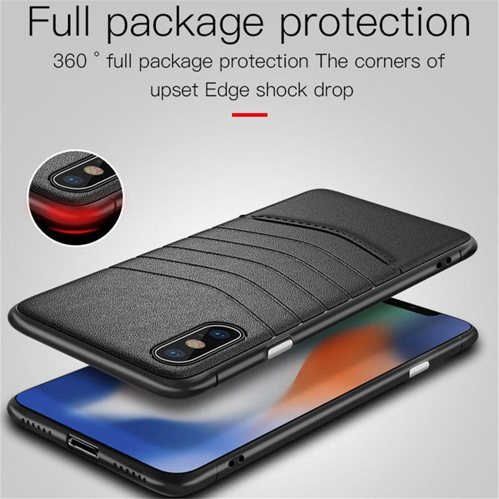 Phone Case - Luxury Vintage Ultra Thin PU Leather Protective Phone Case For iPhone XS/XR/XS Max 8/7 Plus
